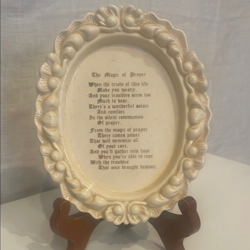 Elegant Ivory Prayer Plaque